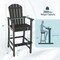30 Inches Counter Height Outdoor Hdpe Bar Stool With Armrests And Footrest